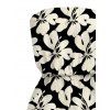 Hawaiian Romper Tribal Plumeria Floral Print Pocket Off the Shoulder Vacation Romper - Noir XXL | US 14