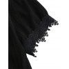 Robe mini vintage à ourlet asymétrique et découpe festonnée - Noir M | US 6