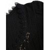 Robe mini vintage à ourlet asymétrique et découpe festonnée - Noir M | US 6