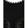 Robe mini vintage à ourlet asymétrique et découpe festonnée - Noir XXL | US 14