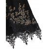 Robe mini vintage à ourlet asymétrique et découpe festonnée - Noir XXL | US 14