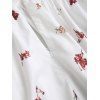 Robe vintage à imprimé floral discret et ourlet asymétrique - Blanc M | US 6