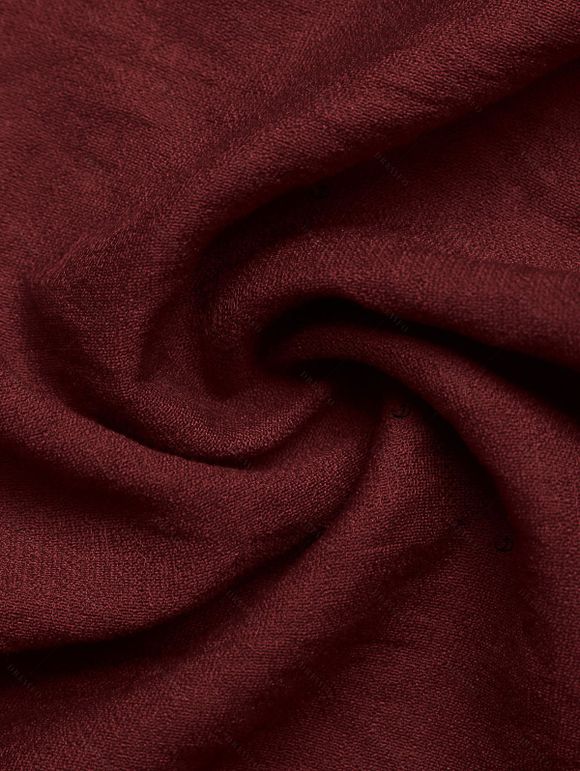 Solid Color Straight Leg Jumpsuit O Ring High Waist Jumpsuit - Rouge Vineux XL | US 10