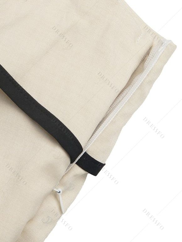 Vacation Wide Leg Jumpsuit Layered Flounce Skew Neck Belt Jumpsuit - café lumière XL | US 12