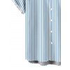 Chemise de plage pour homme à rayures bicolores et boutons - Bleu clair 5XL