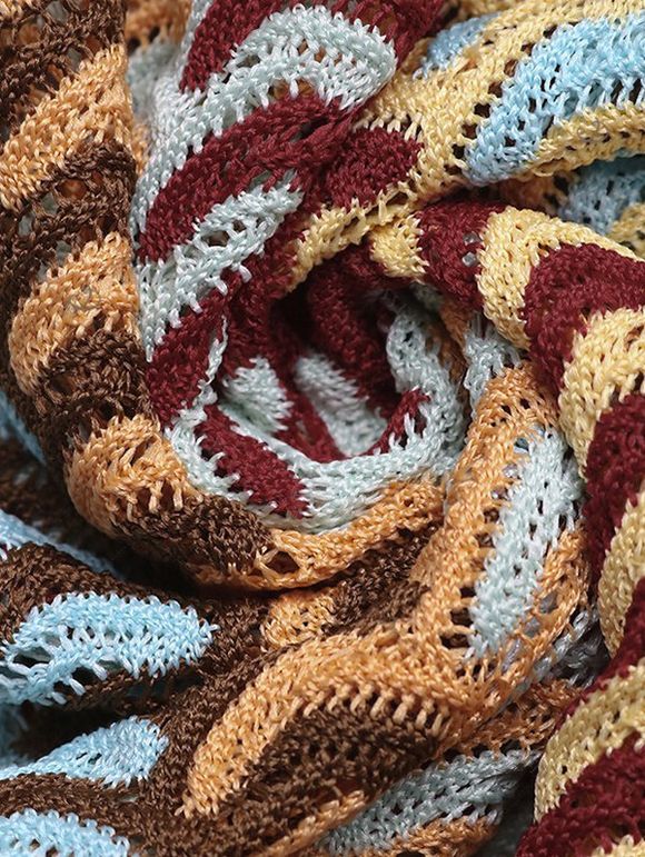 Robe bohème en maille à imprimé ethnique colorblock et flèches, robe moulante à fines bretelles - multicolor S | US 4