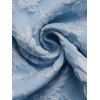 Robe de soirée à encolure carrée, ornée d'appliqués floraux 3D et d'un nœud papillon. - Bleu clair XL | US 10
