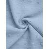 Chemisier décontracté pour les trajets quotidiens, uni, à manches papillon et col montant, orné de découpes. - Bleu clair M | US 6