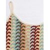 Bohemian Vacation Couple Outfit Colorblock Arrow Ethnic Print Bodycon Knitted Dress and Shirt Set - multicolor S | US 4