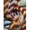 Bohemian Vacation Couple Outfit Colorblock Arrow Ethnic Print Bodycon Knitted Dress and Shirt Set - multicolor S | US 4