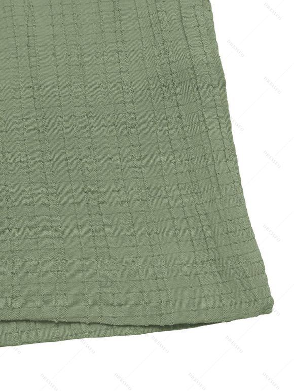 Casual Jumpsuit Solid Color V Neck Sleeveless Fitted Waist Wide Leg Jumpsuit - Vert clair XL | US 12