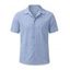 Chemise décontractée pour homme, texture jacquard, couleur unie, boutonnée - Bleu Poudre M