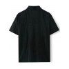 Men's Casual Shirt Jacquard Texture Solid Color Button Up Shirt - BLACK 3XL