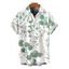 Chemise de vacances pour homme, imprimé botanique aquarelle eucalyptus et herbes sauvages, chemise boutonnée - Vert clair 5XL
