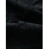 Chemise décontractée pour homme, texture jacquard, couleur unie, boutonnée - Noir M