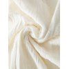 Chemise décontractée pour homme, texture jacquard, couleur unie, boutonnée - Blanc de Crème 2XL