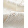 Chemise décontractée pour homme, texture jacquard, couleur unie, boutonnée - Blanc de Crème 2XL