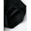 Chemise décontractée pour homme, texture jacquard, couleur unie, boutonnée - Noir 2XL