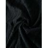 Men's Casual Shirt Jacquard Texture Solid Color Button Up Shirt - BLACK 3XL