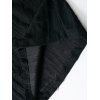 Chemise décontractée pour homme, texture jacquard, couleur unie, boutonnée - Noir 2XL