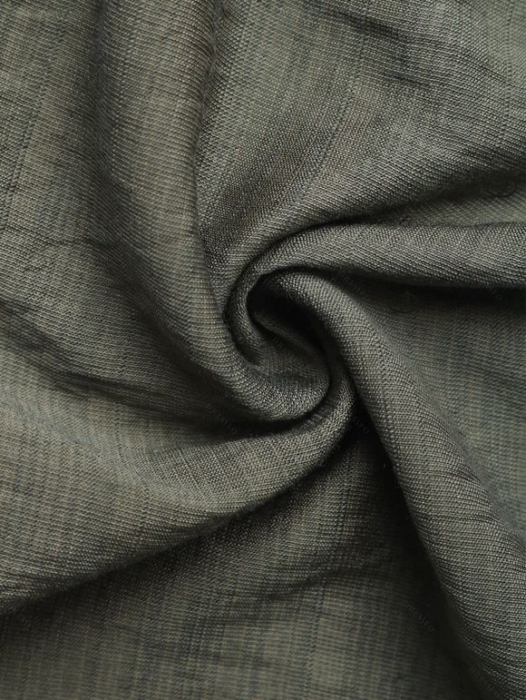 Vacation Couple Outfit Lace Panel Solid Color Romper and Monstera Leaf Geometric Print Shirt Set - Vert Armée S | US 4