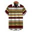 Men's Hawaiian Shirt Vintage Colorblock Striped Print Button Up Shirt - multicolor A 5XL