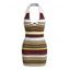 Vintage Bodycon Knitted Dress Colorblock Striped Print Halter Mini Dress - multicolor A XL | US 10