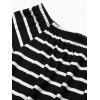 Vacation Couple Outfit Striped Print Off the Shoulder Pocket Slit Belt T-shirt Dress and Shirt Set - Noir S | US 4