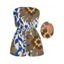 Vacation Vintage Romper Paisley Floral Leaf Print Pocket Off the Shoulder Romper - Bleu Marine XXL | US 14