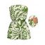 Beach Vacation Romper Line Art Floral Leaf Print Pocket Off the Shoulder Romper - PLANT GREEN XXL | US 14