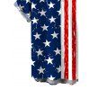 Independence Day Couple Outfit American Flag Star Striped Print Halter 3 pcs Swimsuit with Cover-up and Shirt Set - multicolor A S | US 4