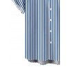 Men's Beach Vacation Shirt Bicolor Striped Print Button Up Shirt - Bleu Marine 5XL