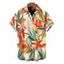 Men's Hawaiian Shirt Colorblock Watercolor Floral Leaf Print Button Up Shirt - multicolor A 5XL