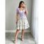 Ensemble robe-débardeur sans manches à imprimé floral et top court uni à manches courtes lacées - violet lavande XXL | US 14