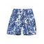 Men's Vacation Beach Shorts Vintage Porcelain Floral Leaf Print Drawstring Shorts - Bleu profond 4XL