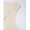 Casual Romper Striped Print V Neck Button Belt Romper - café lumière S | US 4