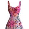 Beach Vacation Dress Ombre Sequined Leopard Print Ruched Bust Mini Dress - Rose XXXXXL | US 20