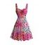 Beach Vacation Dress Ombre Sequined Leopard Print Ruched Bust Mini Dress - Rose XXXXXL | US 20