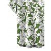 Men's Hawaiian Vacation Shirt Tropical Floral Leaf Print Button Up Shirt - Olive Verte 5XL