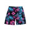 Men's Beach Shorts Starfish Floral Leaf Marine Life Print Pocket Drawstring Board Shorts - multicolor 5XL