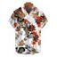 Men's Hawaiian Vacation Shirt Sketch Tropical Floral Print Button Up Shirt - Vert 5XL