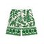 Vacation Beach Shorts Tropical Leaf Geometric Printed Drawstring Pocket Board Shorts - Vert 5XL