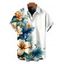 Men's Hawaiian Vacation Shirt Hibiscus Floral Tropical Leaf Print Button Up Shirt - Vert profond 5XL