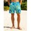 Men's Vacation Beach Shorts Ombre Tropical Palm Leaf Print Pocket Drawstring Board Shorts - Bleu Toile de Jean 5XL