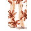 Men's Vacation Shirt Tropical Coconut Tree Print Button Up Shirt - Orange L