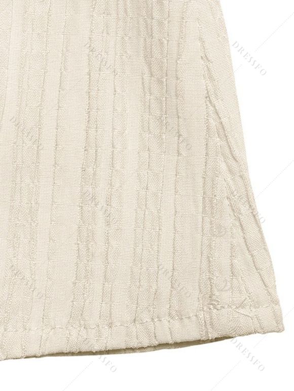 Vacation Dress Solid Color Lace Panel Cut Out Back Tied Spaghetti Strap Maxi Dress - Jaune clair XL | US 12
