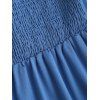 Robe vintage style western cottagecore à volants, robe midi asymétrique à volants - Bleu Toile de Jean XXL | US 14