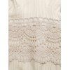Vacation Dress Solid Color Lace Panel Cut Out Back Tied Spaghetti Strap Maxi Dress - Jaune clair XL | US 12