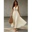 Vacation Dress Solid Color Lace Panel Cut Out Back Tied Spaghetti Strap Maxi Dress - Jaune clair XL | US 12