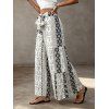 Bohemian Vacation Pants Geometric Print Tied High Waist Wide Leg Pants - multicolor XL | US 12